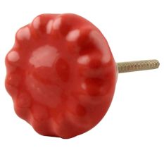 Red Flower Ceramic Cabinet Knob Online